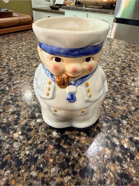 Goebel White Ceramic Figurine with Blue Mark
